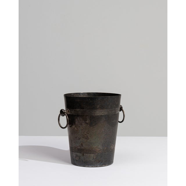 Mid 20th Century France Chocolate Silver Ice Bucket For Sale - Image 14 of 15