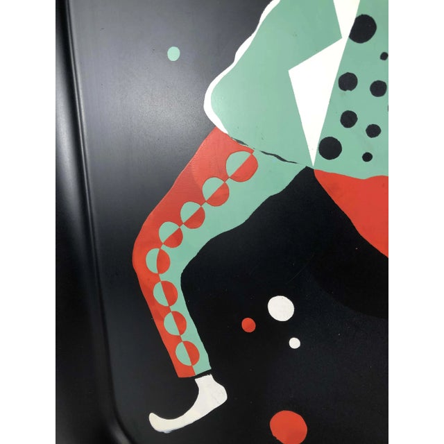 Mid-Century Modern Mid-Century Berggren Metal Serving Tray Circus Clown, Circa 1950's For Sale - Image 3 of 7