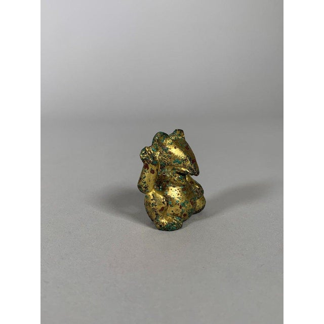 Bronze Ornamental Sculpture, Han Dynasty, 206 BC-220 AD, Gilded Bronze Bear, Archaeology, China For Sale - Image 9 of 11