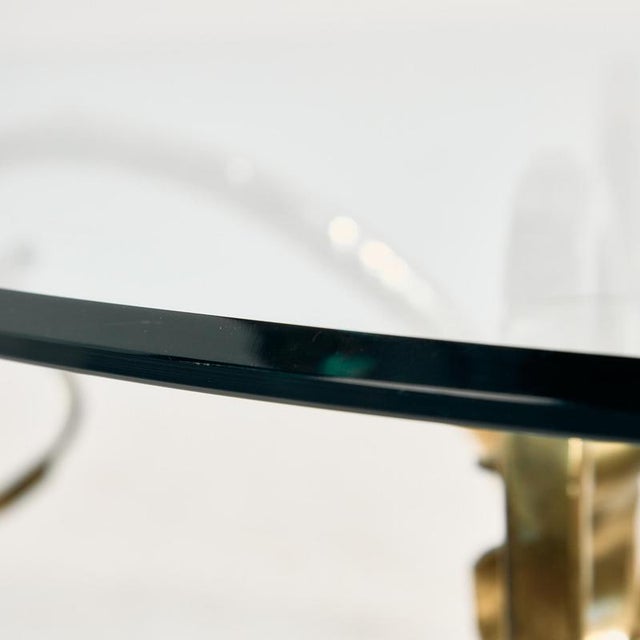 Brass and Glass Coffee Table, 1970s For Sale - Image 9 of 17