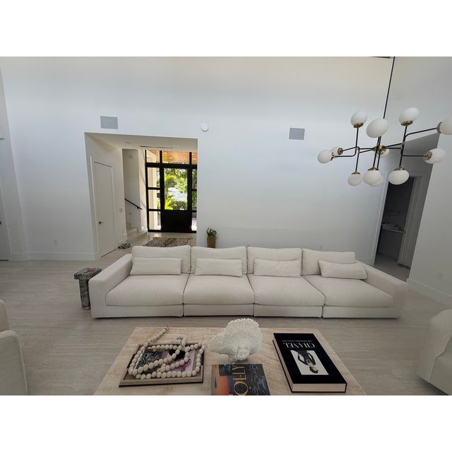 2020s Restoration Hardware 4 Modules Couch For Sale - Image 5 of 7