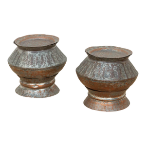 Pair of Tinned Copper Spice Vessels