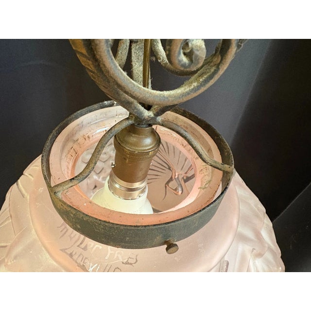 Art Deco Chandelier by Muller Frères For Sale - Image 15 of 18