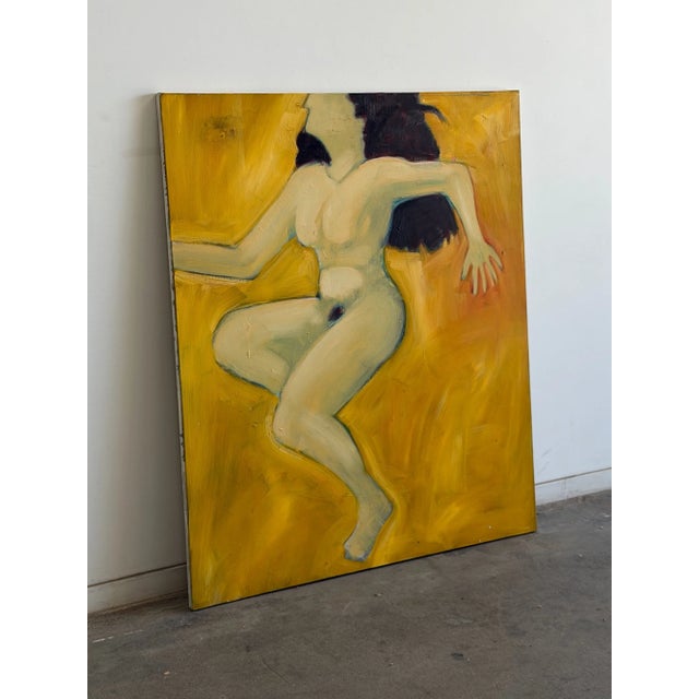 Figurative Vintage Figurative Acrylic Painting For Sale - Image 3 of 12