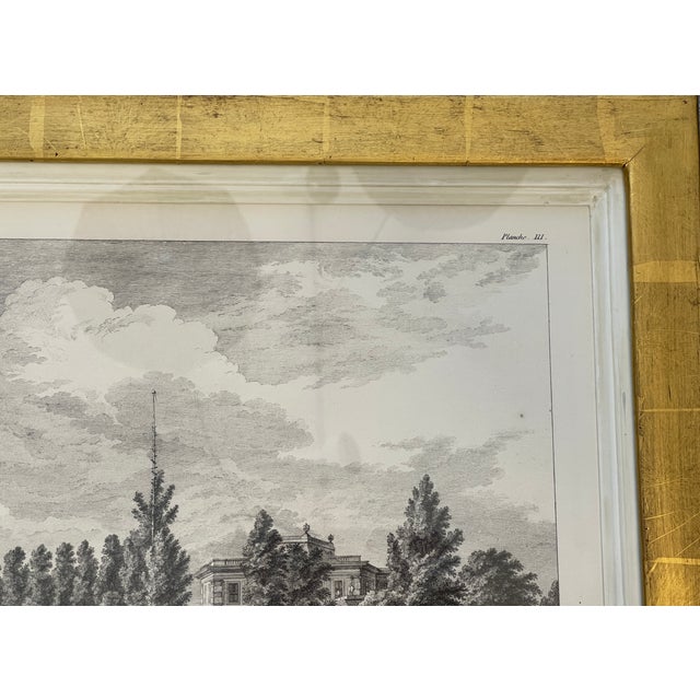 French 18Th. C. French Print of Versailles Gardens For Sale - Image 3 of 12