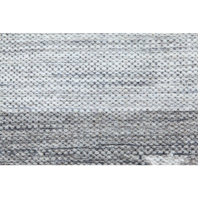 Modern Contemporary Light and Dark Gray Flat-Weave Wool Rug by Doris Leslie Blau For Sale - Image 3 of 5