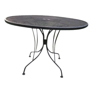 1950s Russell Woodard Style Black Metal Garden Dining Table