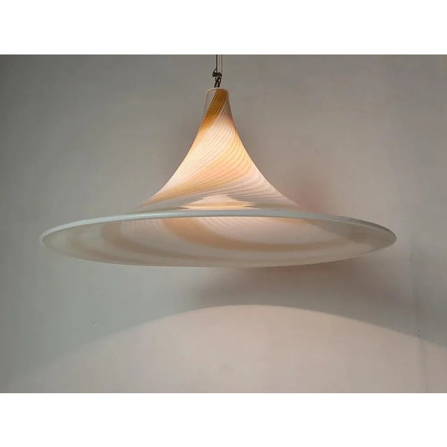 Murano Glass Swirl Pendant Lamp, 1970s For Sale - Image 9 of 12