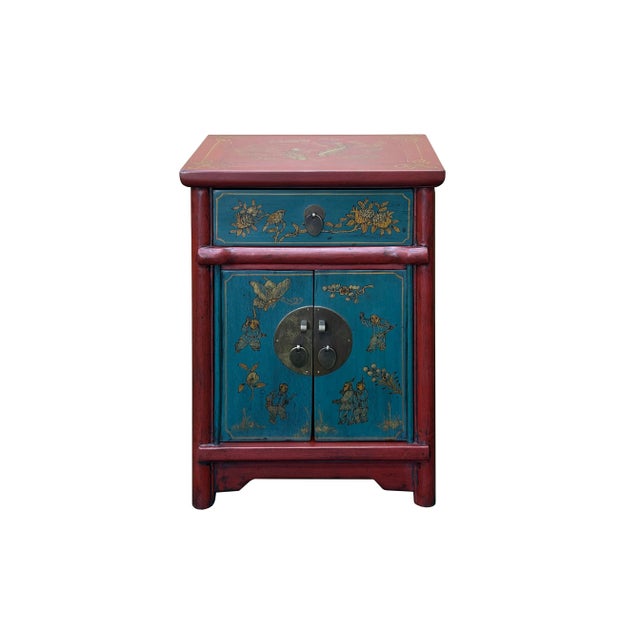 Bring an authentic touch of global flair to your home with this striking, hand-painted Chinese-style accent cabinet....