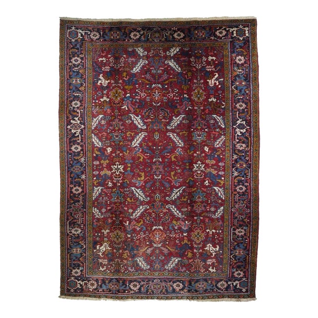 Vintage Heriz Rug 8' x 11'2'' For Sale