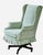 Custom Upholstered Skirted Wingback Desk Chair For Sale - Image 11 of 12
