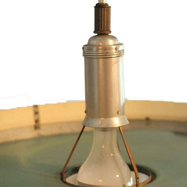 1930s Original May Company Wilshire Streamline Art Deco Stainless Pendant Ceiling Lamp For Sale - Image 4 of 6