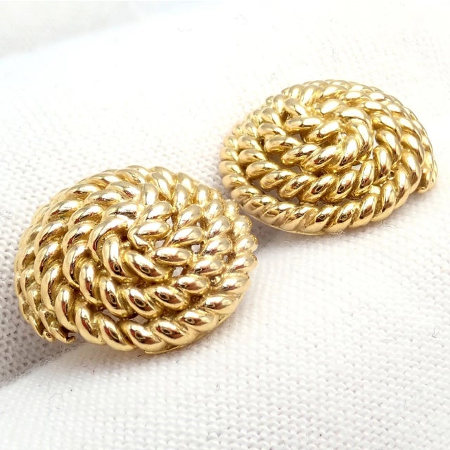 Tiffany & Co. Yellow Gold Rope Coil Vintage Earrings, A Pair For Sale In Philadelphia - Image 6 of 10