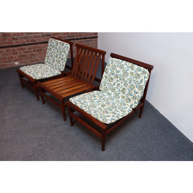 Small-scale/low profile teak easy / slipper chair model 501/ 'Japan' designed by Kai Lyngfeldt Larsen for Søborg Møbler...