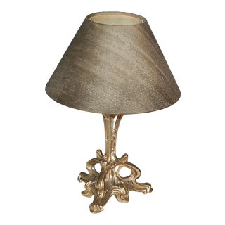 Antique Art Nouveau Thistle Table Lamp For Sale