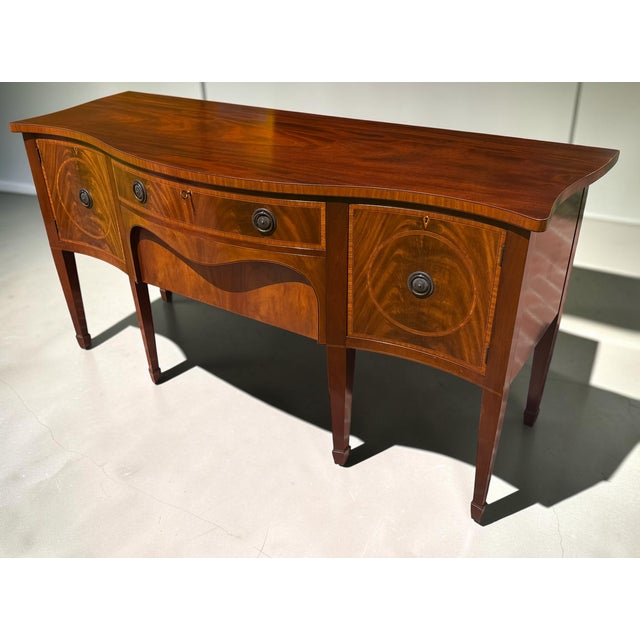 Antique George III Style Mahogany Sideboard Buffet For Sale - Image 4 of 5