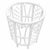 Vintage Coastal High-Gloss White Rattan Dining Table with 54" Glass Top For Sale In West Palm - Image 6 of 6