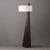Wood Obelisk Floor Lamp - 63", Dark Walnut Wood, White Cotton-Linen Shade For Sale - Image 7 of 13