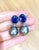 Bochic “Orient” South Sea Pearl & Blue Sapphire Earrings Set 18K Gold&Silver Natural Blue Sapphire - 5.50 carat South Sea...
