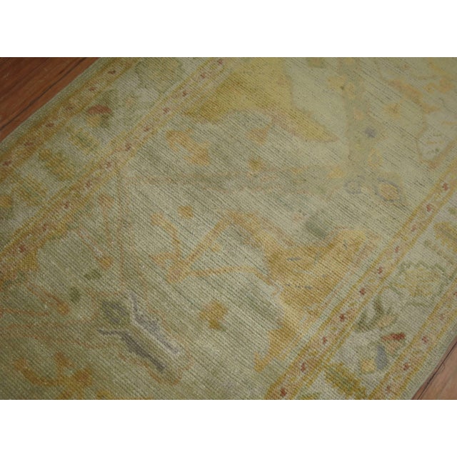 Gold Brown Vintage Inspired Turkish Runner For Sale In New York - Image 6 of 6