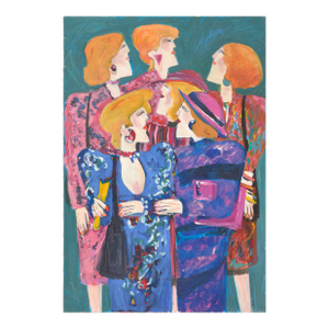 Six Elegant Redheaded Women - Modern Figurative by R. A. Bobbie Dixon