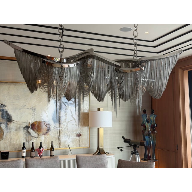 Art Deco Contemporary Original Barlas Baylor Chandelier From Italy For Sale - Image 3 of 3