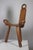 1950s Mid-Century Modern Brutalist Tripod Chairs with Hand Carved Details, 1950s, Set of 2 For Sale - Image 5 of 17