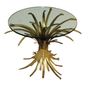 1960s Mid-Century Hollywood Regency Sheaf of Wheat Table