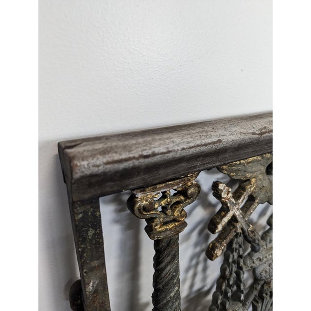 Late 19th Century Cast Iron Church Chancel Doors, Set of 2 For Sale - Image 3 of 11