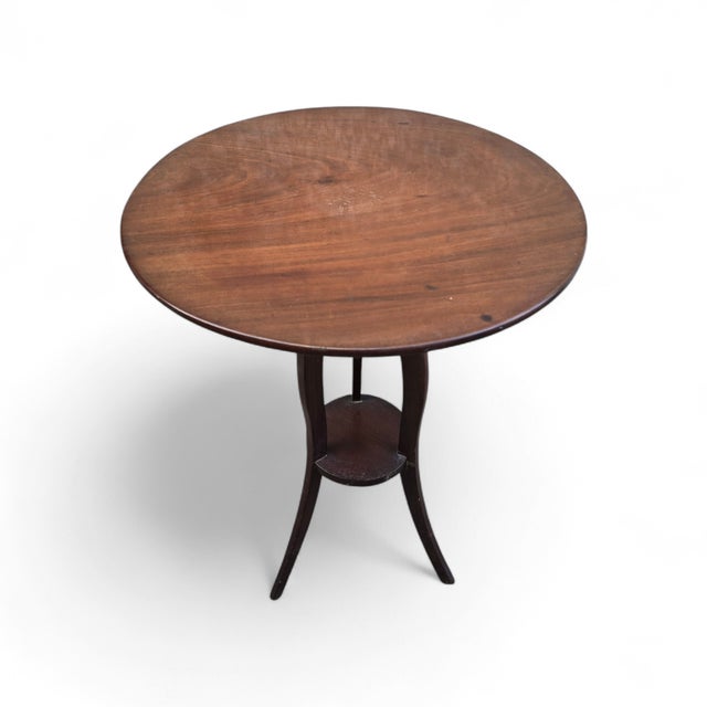 Brown Early 19th Century Directoire Mahogany Tripod Pedestal Table with Tilting Top For Sale - Image 8 of 8