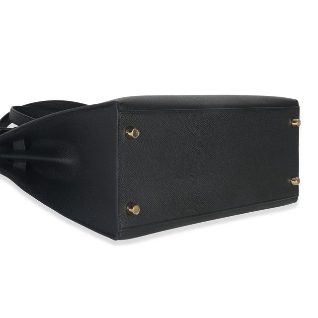 Black Epsom Sellier Kelly 28 GHW For Sale In New York - Image 6 of 9