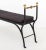 Hollywood Regency Hollywood Regency Wrought Iron and Brass Bench For Sale - Image 3 of 9