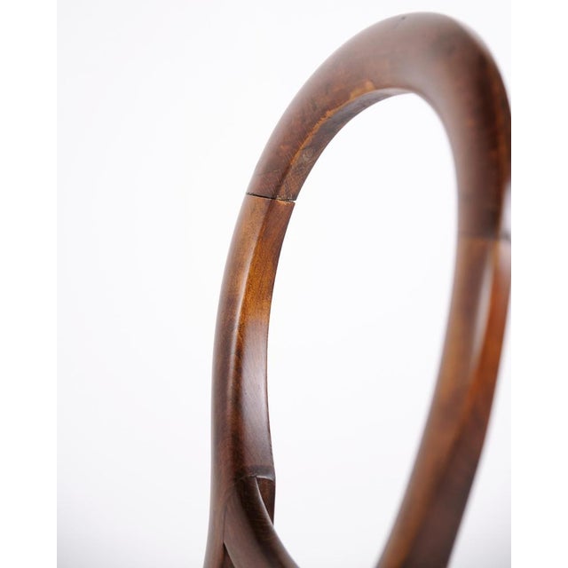 Rococo Style Salon Dining Chairs in Mahogany and Light Floral Fabric, Set of 4 For Sale - Image 14 of 15