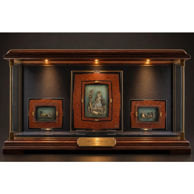 A refined, coordinated set of three paintings by the prestigious Alessandro Zenobi. These are works of the highest Italian...