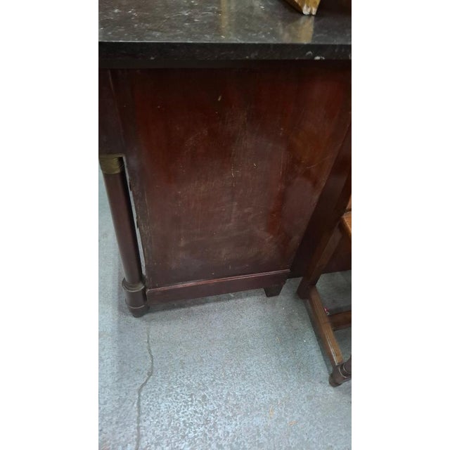 Brown Empire-Style Mahogany Chest of Drawers, 1860 For Sale - Image 8 of 9