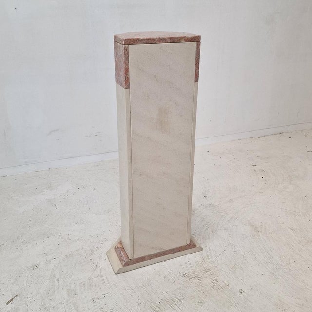 Italian Marble Pedestal, 1980s For Sale - Image 10 of 15