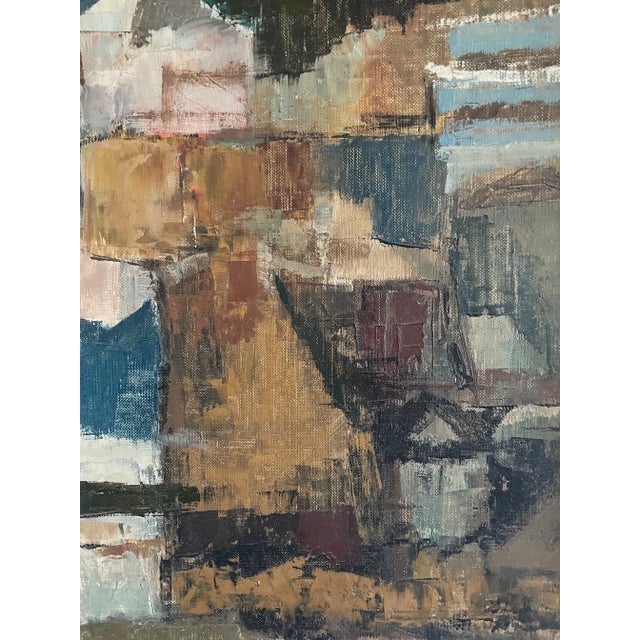 1960 “Coit Tower, San Francisco”, Mid-Century Modern Oil Painting on Panel by Jean Kalisch For Sale In San Francisco - Image 6 of 11