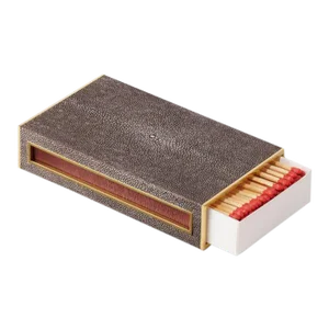 AERIN Faux Shagreen Oversized Match Box, Chocolate