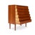 Vintage Danish Mid-Century Six-Drawer Teak Tallboy Dresser 1960s With Key For Sale - Image 4 of 8
