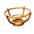 1950s Restored Four-Pole Rattan Coffee Table W/ Floating Glass Top For Sale - Image 5 of 5