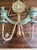Large Italian Neoclassical Green and Gold Gilt Wall Candle Sconces, Pair For Sale - Image 13 of 16