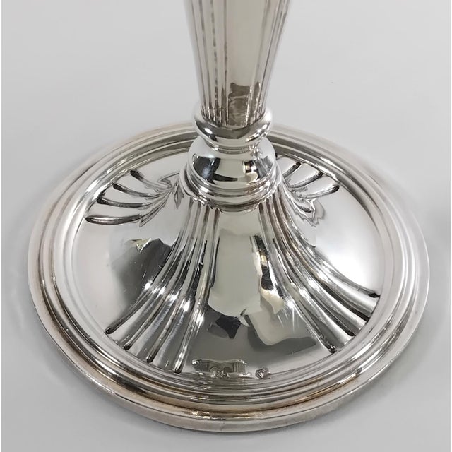 1950s 1950s Spanish Mid-Century . Sterling Silver Candlesticks by Montejo - A Pair For Sale - Image 5 of 6