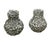 An exceptional pair of vintage Italian glazed ceramic statement vases showcasing an extraordinary, high-relief floral...
