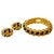 Gold Piaget Bracelet and Earrings Set, 18 Karat Yellow Gold and Enamel For Sale - Image 8 of 8