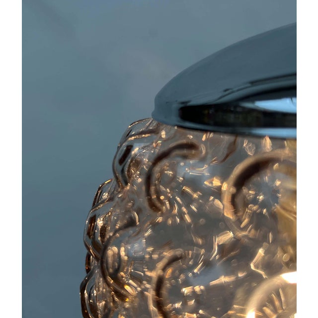 Vintage German Space Age Glass Ball Pendant Lamps by Rolf Krüger for Staff, 1970s, Set of 4 For Sale - Image 12 of 18