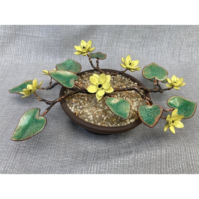Vintage Enamel Potted Floral Arrangement For Sale - Image 12 of 12