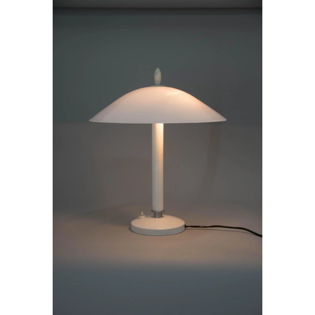 Mid-Century White Table Lamp, 1950s For Sale - Image 3 of 13