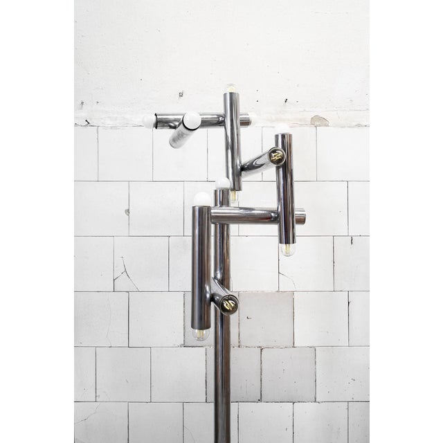 Italian 17-Light Floor Lamp by Goffredo Reggiani, 1970s For Sale - Image 3 of 7