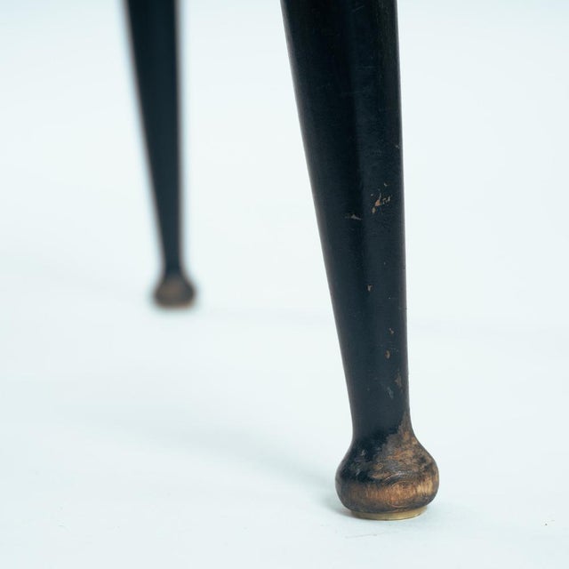 Italian Ebonised Straw Webbing Highback Side Chair in style of Chiavari, 1970s For Sale - Image 12 of 14