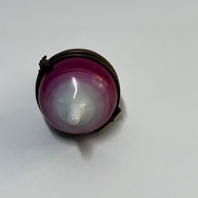 Shabby Chic 1970s Vintage Limoges France Radish Trinket Box For Sale - Image 3 of 4